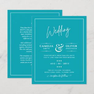 ORÇAMENTO Casamento Azul Pavão Verde Água Monocrom