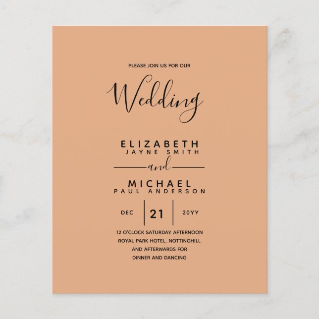 Orçamento Casamento Bilíngue Espanhol BODA Inglês (Frente)