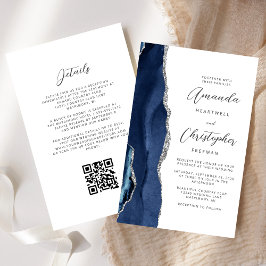 Orçamento Casamento Código QR Ágata Azul Marinho P