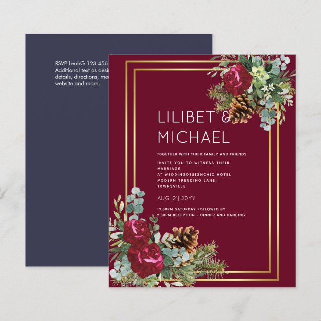 ORÇAMENTO  Casamento de Inverno Rosas Bordeaux Euc (Frente/Verso)