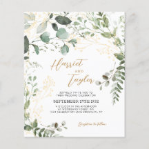 ORÇAMENTO Casamento Elegante Dourado & Verde Eucal