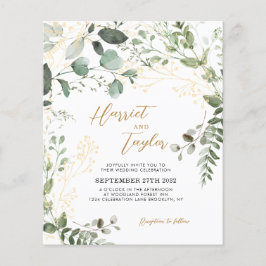 ORÇAMENTO Casamento Elegante Dourado & Verde Eucal