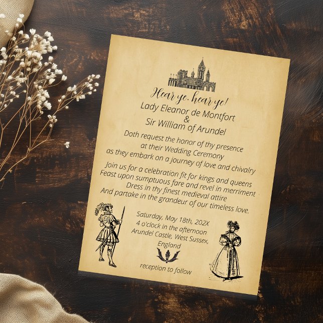 ORÇAMENTO Casamento Falso Pergaminho Medieval Rena (BUDGET Medieval Renaissance Faux Parchment Wedding
Invitation)