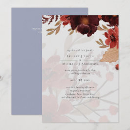 Orçamento Casamento Floral Outono Laranja Borgonha