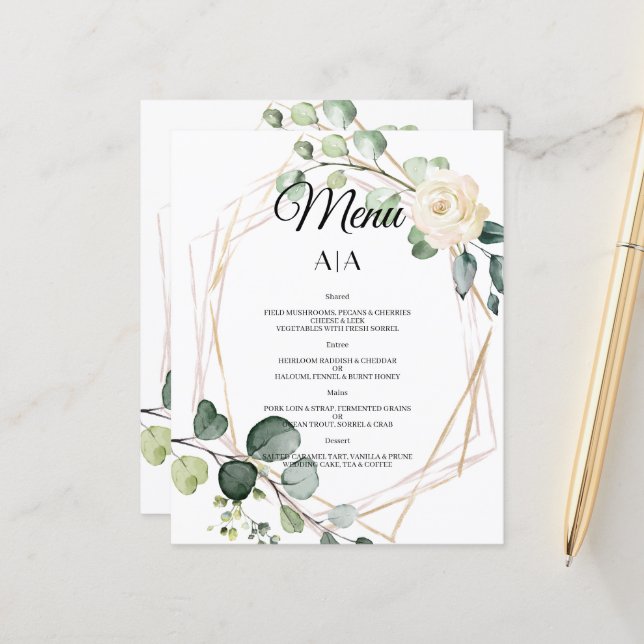 Orçamento/Casamento/Menu Plano. (Frente/Verso In Situ)