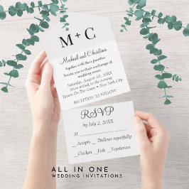 ORÇAMENTO Casamento Monocromático Minimalista 