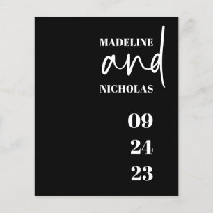 ORÇAMENTO Casamento Preto Minimalista Moderno Simp