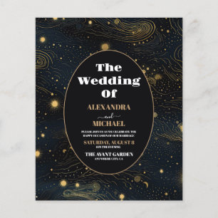 Orçamento Celestial Crescente Lua Dourado Casament