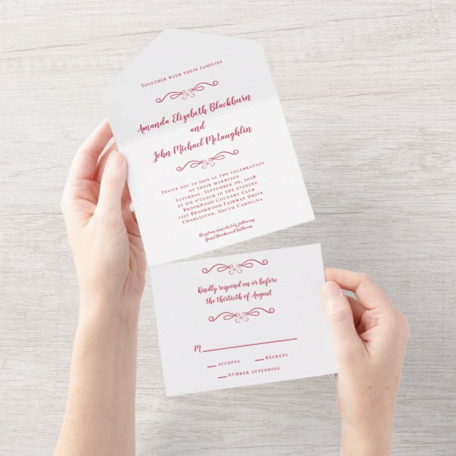 Orçamento Clássico Elegante Casamento Formal Magen (Aba destacável)