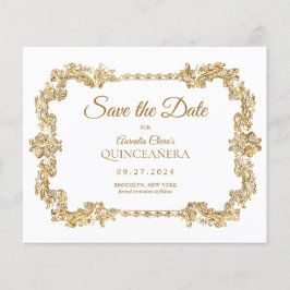Orçamento Clássico Moldura de Ouro Branco Quincean