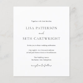 Orçamento Clássico Tudo Em Um Convite De Casamento