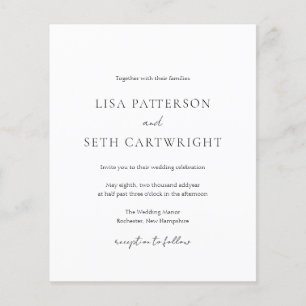 Orçamento Clássico Tudo Em Um Convite De Casamento