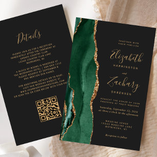 Orçamento Código QR Casamento Escuro Ágata Esmeral