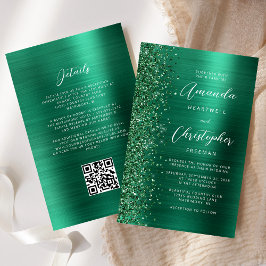 Orçamento Código QR Casamento Verde Esmeralda Meta