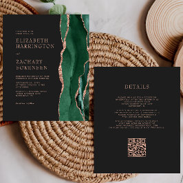 Orçamento Código QR de Casamento em Ouro Rosa com