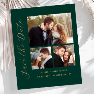 Orçamento Colagem de 3 Fotos Emerald Green Salvar 