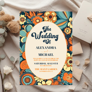 Orçamento Colorido Groovy Retro Floral Casamento A