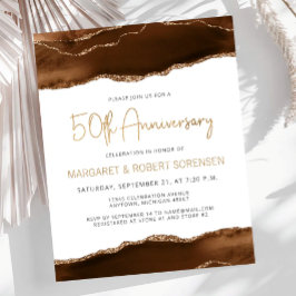 Orçamento Convite 50º Aniversário Mocha Gold Agate
