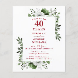 Orçamento Convite de Aniversário de 40 Anos