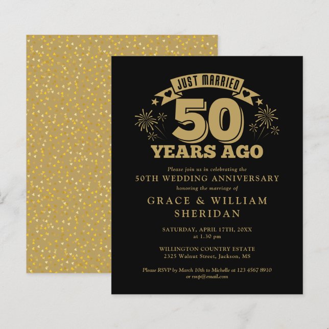 Orçamento Convite de Casamento 50º Aniversário (Frente/Verso)