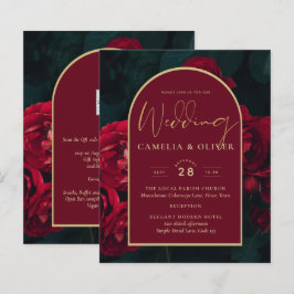 ORÇAMENTO Convite de Casamento Floresta Vermelha V