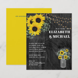 ORÇAMENTO Convite de Casamento Luzes de Girassóis 