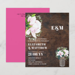 ORÇAMENTO Convite de Casamento Rosa Desbotado Magn