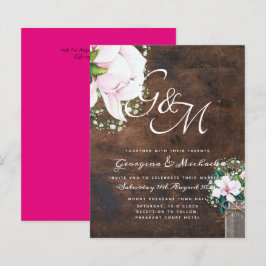 ORÇAMENTO Convite de Casamento Rosa Velho Magnólia