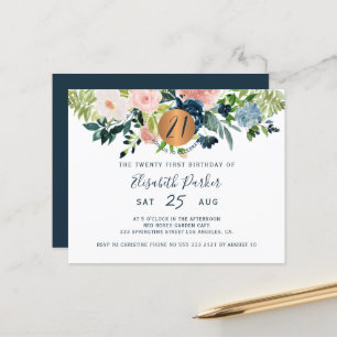 Orçamento Convite de festa de aniversário floral 2