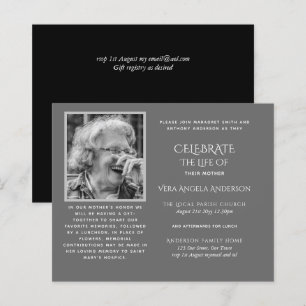 ORÇAMENTO Convite de Funeral Memorial Celebração d
