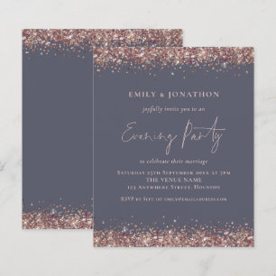 ORÇAMENTO Convite de Noite Cinza com Brilho Dourad