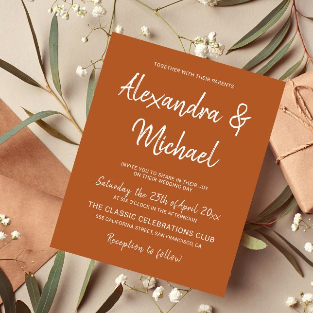 Orçamento convite para casamento de terracotta mod (Criador carregado)