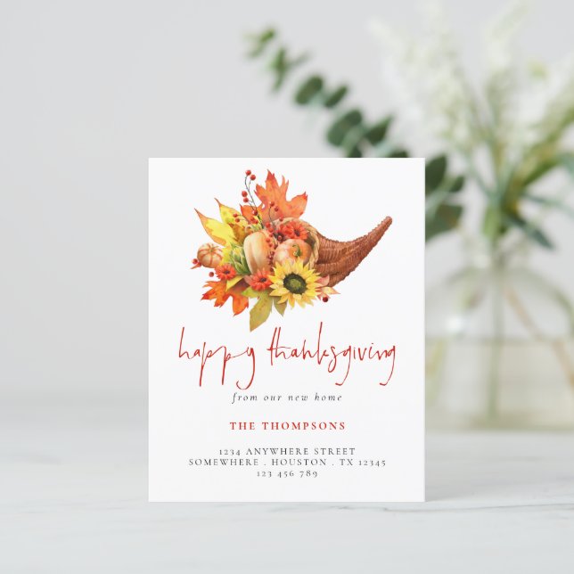 Orçamento Cornucopia Pumpkins Ação de Graças Nova  (Em pé/Frente)