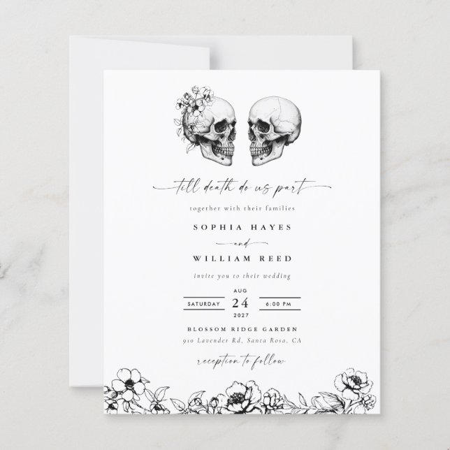 Orçamento Crânio Gótico Hallowedding Casamento Ret (Frente)