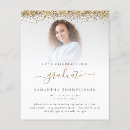 Orçamento de 2023 Foto de Formatura Convite Dourad