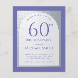 Orçamento de Aniversário de 60 anos Convite Violet