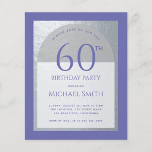 Orçamento de Aniversário de 60 anos Convite Violet