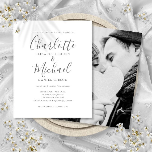 Orçamento de assinatura Script Photo Convite de Ca (Budget Signature Script Photo Wedding Invitation)