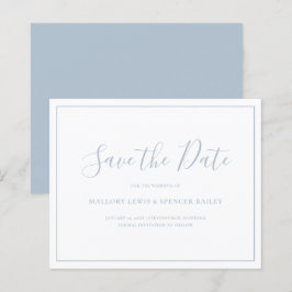 Orçamento de casamento azul empoeirado para salvar