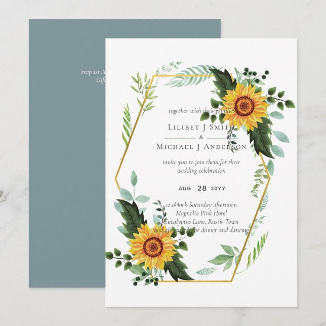 Orçamento de casamento campestre rústico com giras (Frente/Verso)