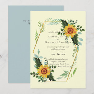 Orçamento de Casamento com Girassóis Rústicos Coun