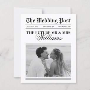 Orçamento de casamento em jornal antigo para salva