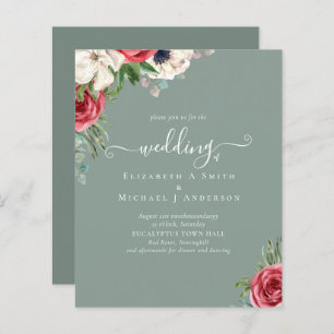 Orçamento de Casamento Floral Azul Branco Elegante