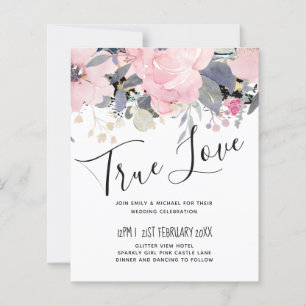 Orçamento de Casamento Floral Azul-Dusty-Rosa-Blu