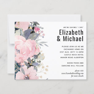 Orçamento de Casamento Floral Azul-Dusty-Rosa-Blu