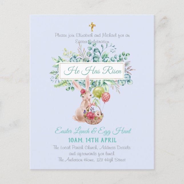 Orçamento de Convite para Páscoas Religiosa (Frente)