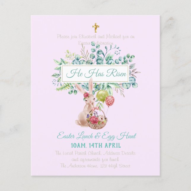 Orçamento de Convite para Páscoas Religiosa (Frente)