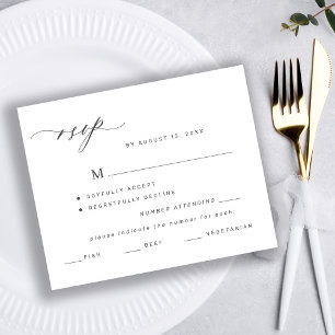 Orçamento de escolha de menu de casamento preto e 