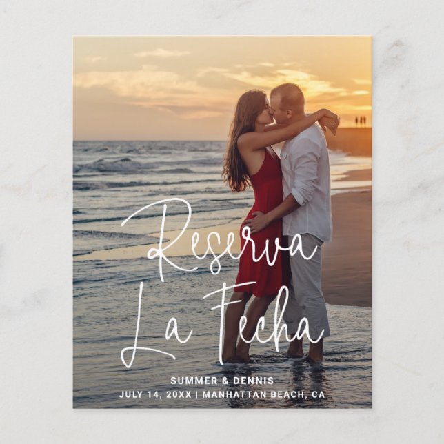 Orçamento de Foto Elegante para Casamento Espanhol (Frente)