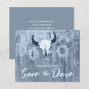 Orçamento de girassóis em azul poeirento rústico c